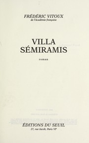 Cover of: Villa Sémiramis: roman