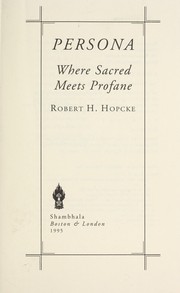 Persona by Robert H. Hopcke