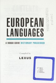 Cover of: The Rough Guide to European Languages Dictionary Phrasebook: Czech, French, German, Greek, Italian, Portuguese, and Spanish.