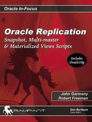Cover of: Oracle Replication: Snapshot, Multi-master & Materialized Views Scripts (Oracle In-Focus series)