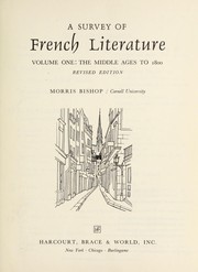 Cover of: A survey of French literature. by Morris Bishop