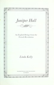 Cover of: Juniper Hall: an English refuge from the French Revolution