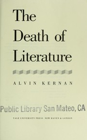 Cover of: Death of Literature by Alvin B. Kernan
