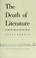 Cover of: Death of Literature