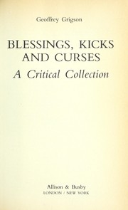 Cover of: Blessings, kicks, and curses : a critical collection by 