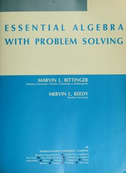 Cover of: Essential algebra with problem solving by Judith A. Beecher