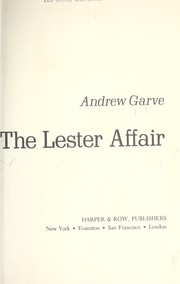Cover of: The Lester affair