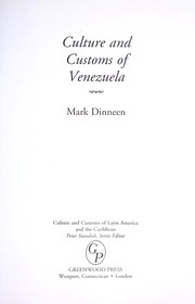 Cover of: Culture and customs of Venezuela