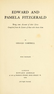 Cover of: Edward and Pamela Fitzgerald: being some account of their lives