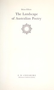 Cover of: The landscape of Australian poetry