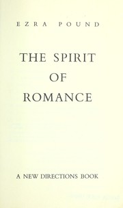 Cover of: The spirit of romance by Ezra Pound