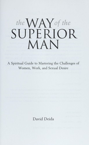 The Way Of The Superior Man Edition Open Library