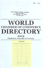 Cover of: World Chamber of Commerce Directory, 2012