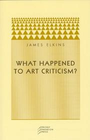 Cover of: What happened to art criticism?