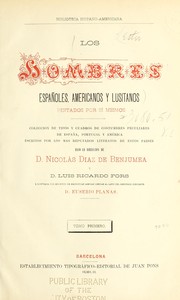 Cover of: Los hombres espanoles, americanos y lusitanos pintados por si mismos by Nicolas Diaz de Benjumea, Luis Ricardo Fors