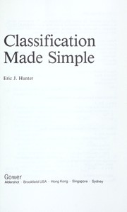 Cover of: Classification made simple