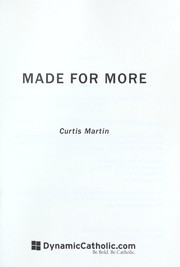 Cover of: Made for more by Curtis Martin