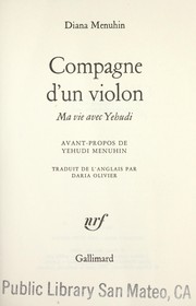 Compagne d'un violon by Diana Menuhin