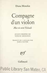 Cover of: Compagne d'un violon by Diana Menuhin