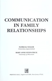 Cover of: Communication in family relationships