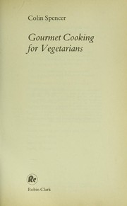Cover of: Gourmet Cooking for Vegetarians