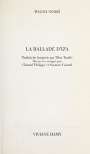 Cover of: La ballade d'Iza