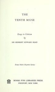 Cover of: The tenth muse; essays in criticism by 