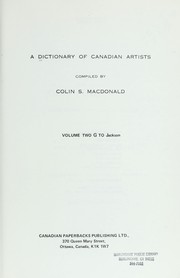 Cover of: A dictionary of Canadian artists by Colin S. MacDonald