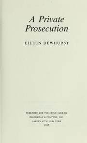 Cover of: A private prosecution