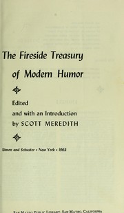 Cover of: The fireside treasury of modern humor. by Scott Meredith