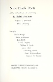 Cover of: Nine black poets