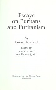 Cover of: Essays on Puritans and Puritanism by Leon Howard
