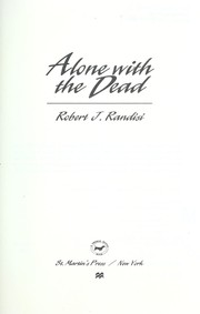 Cover of: Alone with the dead