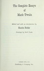 Complete Essays of Mark Twain