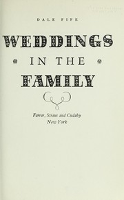 Cover of: Weddings in the family.