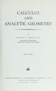 Cover of: Calculus and analytic geometry by George Brinton Thomas