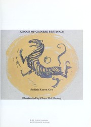 Cover of: Book of Chinese Festivals by Judith Karen Gee
