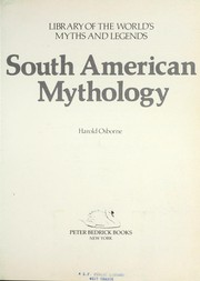 Cover of: South American mythology