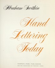 Cover of: Hand lettering today by Abraham Switkin