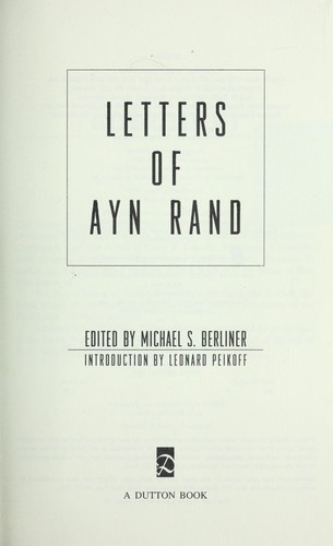 Letters of Ayn Rand