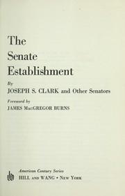 Cover of: The Senate establishment