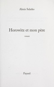 Cover of: Horowitz et mon pe  re: roman