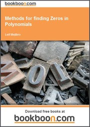 Cover of: Methods for finding Zeros in Polynomials