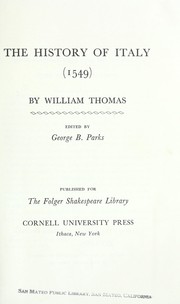 Cover of: The history of Italy (1549) by Thomas, William