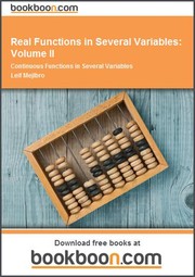 Cover of: Real Functions in Several Variables: Volume II Continuous Functions in Several Variables
