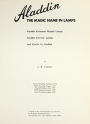 Aladdin, the magic name in lamps by J. W. Courter