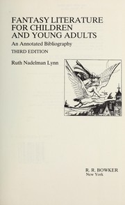 Cover of: Fantasy literature for children and young adults by Ruth Nadelman Lynn