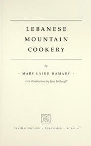 Cover of: Lebanese mountain cookery