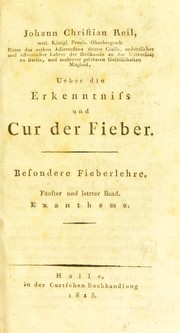 Cover of: Ueber die Erkenntniss und Cur der Fieber by Johann Christian Reil