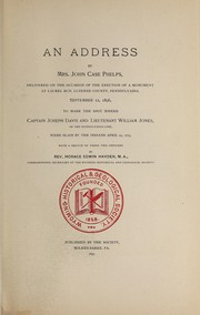 An address by Mrs. John Case Phelps by Horace Edwin Hayden